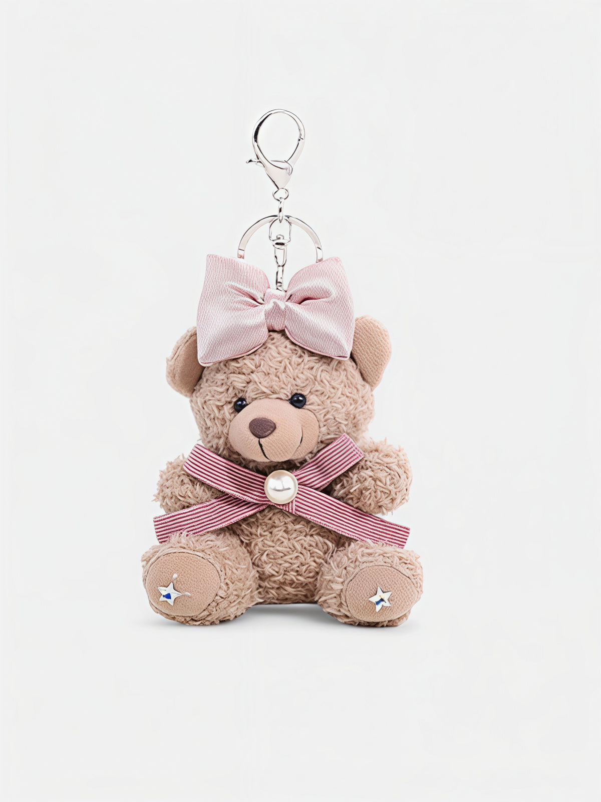 Pink Bow Teddy Bear Bag Charm - CASAVENZA